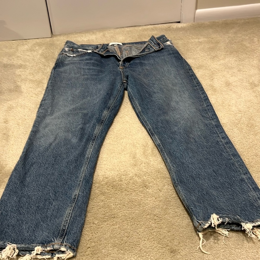 Agolde Riley cropped Jeans (distressed)